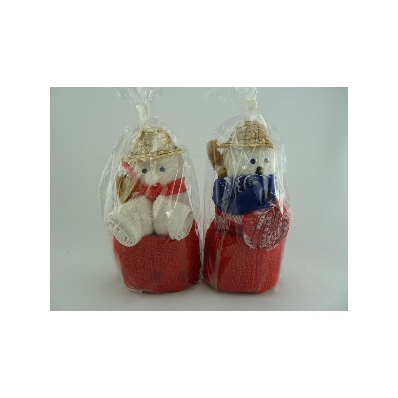 Torchon de cuisine / torchon invité / gant de toilette Assortiment jardinier rouge