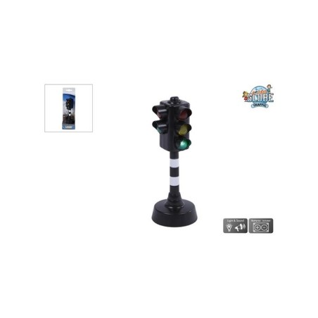 Kids Globe stoplicht met voetgangerslicht en geluid 12cm