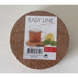 Sous-verre en liège 4pcs 9,5 cm