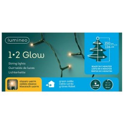 Lumineo kerstboomverlichting 1-2 glow 150cm 126 LED lampjes classic