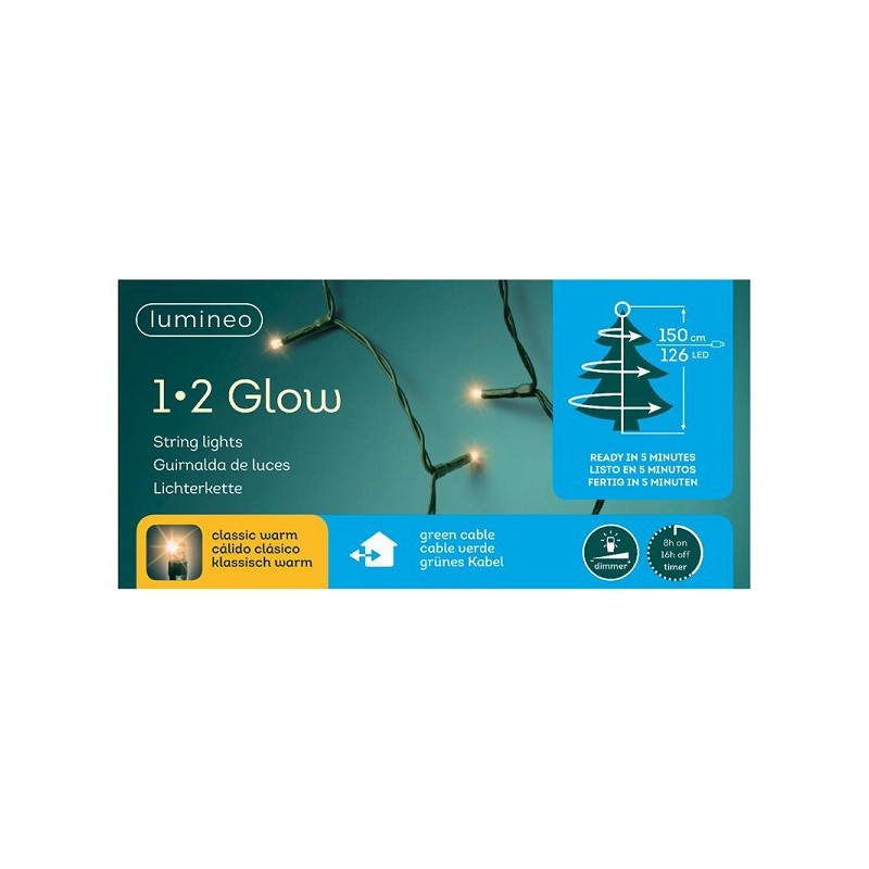 Lumineo éclairage de sapin de Noël 1-2 lueurs 150cm 126 lumières LED