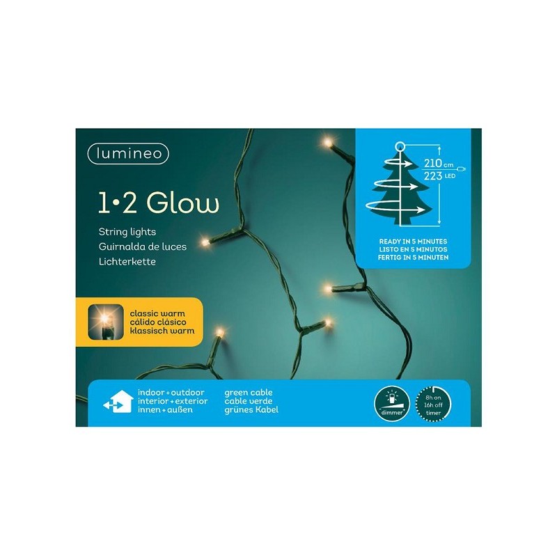 Lumineo Éclairage pour sapin de Noël 1-2 lueurs 210cm 223
