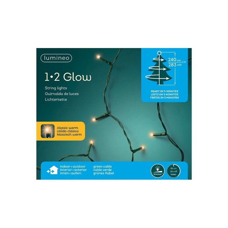 Lumineo kerstboomverlichting 1-2 glow voor 240cm boom 283 LED