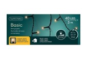 Guirlande lumineuse LED Lumineo 3m 40 Lumières blanc chaud. Avec minuterie de 8 heures et fonction de gradation