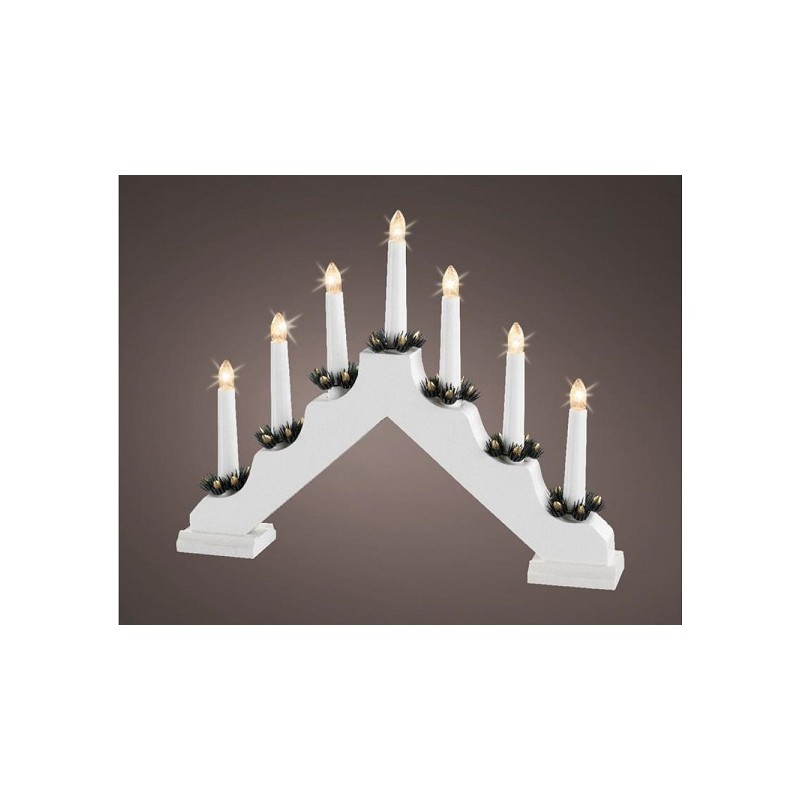 Lumineo LED Bougie arche décoration de fenêtre blanc chaud 30x40cm