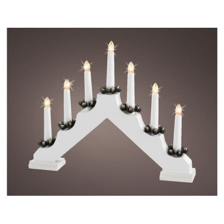 Lumineo LED Bougie arche décoration de fenêtre blanc chaud 30x40cm