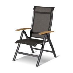 Chaise debout Hartman Alice avec accoudoirs en teck (100% FSC) et structure en aluminium xerix