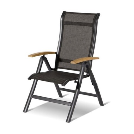 Chaise debout Hartman Alice avec accoudoirs en teck (100% FSC) et structure en aluminium xerix