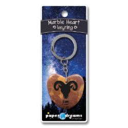 Porte-clés coeur marbre - bélier