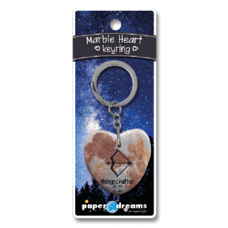 Porte-clés coeur marbre - archer