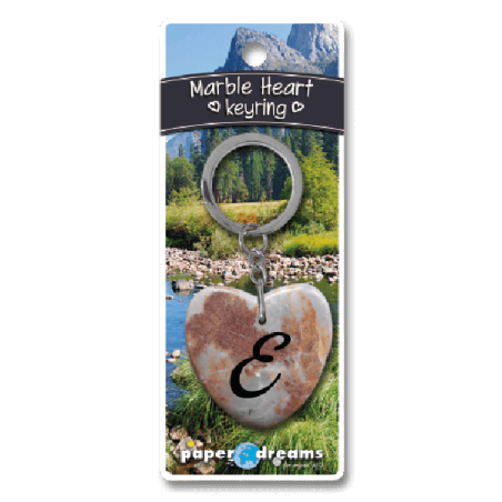 Marmer Sleutelhanger Hart - E