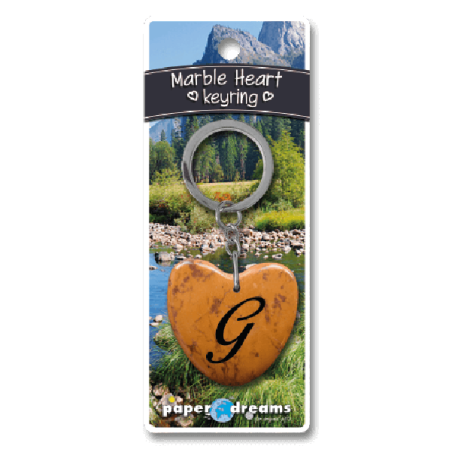 Marmer Sleutelhanger Hart - G