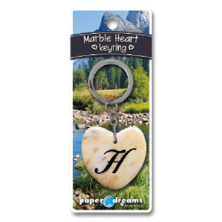 Porte-clés coeur marbre - H