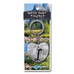 Marmer Sleutelhanger Hart - I
