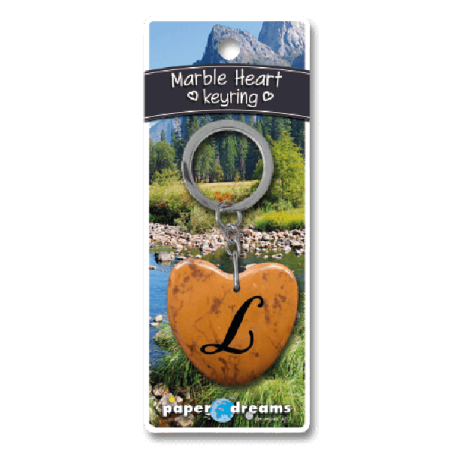 Marmer Sleutelhanger Hart - L