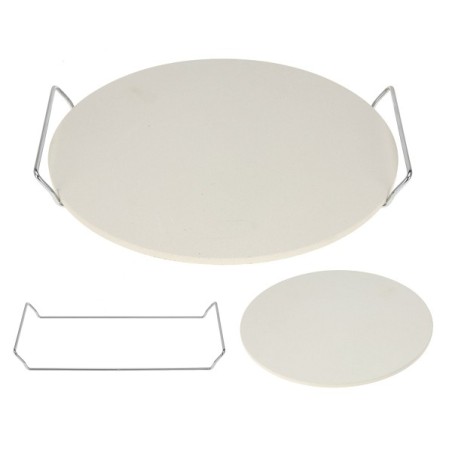 Pizzasteen (33cm) met houder