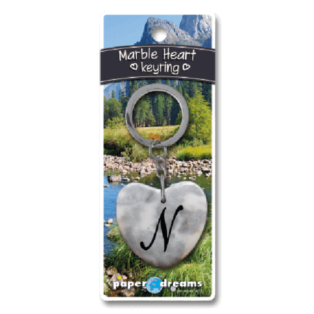 Marmer Sleutelhanger Hart - N