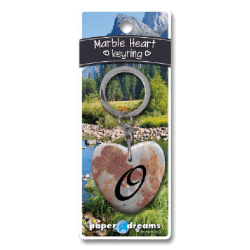 Porte-clés coeur marbre - O