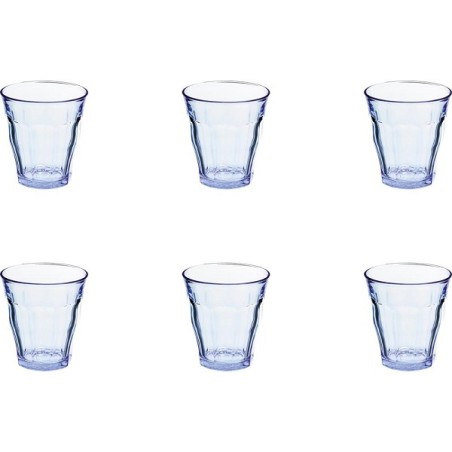 Duralex Gobelet Picardie verre dur bleu marine 220ml boîte de 6 pièces