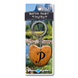 Porte-clés coeur marbre - P