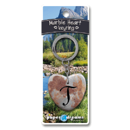 Marmer Sleutelhanger Hart - T