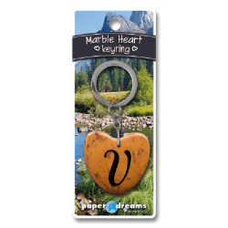 Porte-clés coeur marbre - V