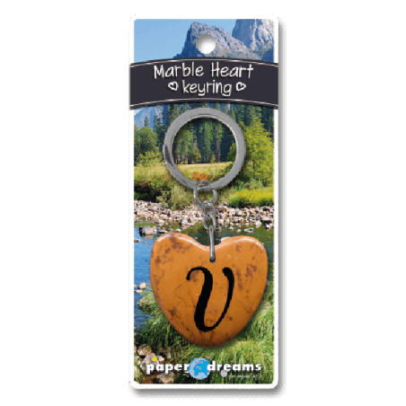 Marmer Sleutelhanger Hart - V