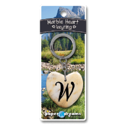 Marmer Sleutelhanger Hart - W