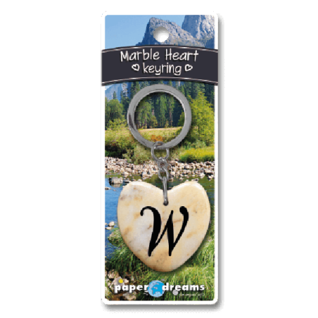 Marmer Sleutelhanger Hart - W