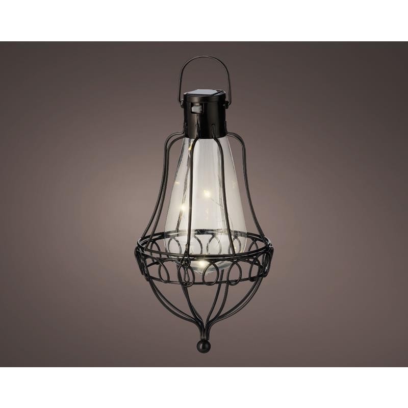 Suspension solaire LED Ø10,8-H21cm métal Blanc chaud