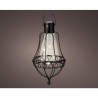 Suspension solaire LED Ø10,8-H21cm métal Blanc chaud