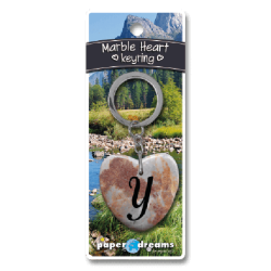 Marmer Sleutelhanger Hart - Y