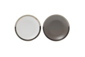 Ontbijtbord Venice Ø19m Doos A 6 Stuks Grijs/wit
