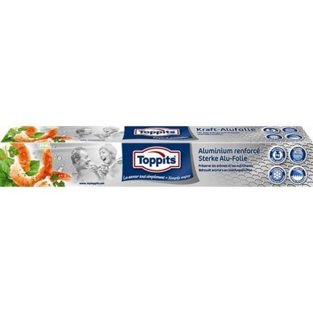 Toppits Feuille d'aluminium 29,5 cm x 24 m paquet de 4 pièces