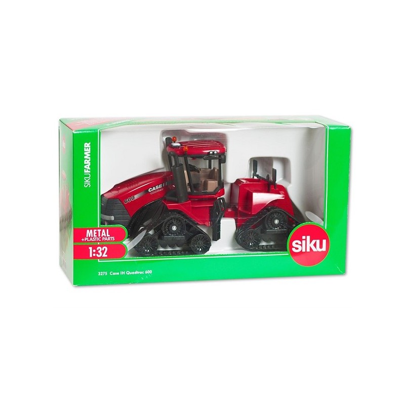 siku 3275, Case IH Quadtrac 600 Rupstractor, 1:32, metaal/kunststof, rood, functioneel koppelstuk en siku-trekhaak