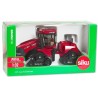 siku 3275, Case IH Quadtrac 600 Tracteur à chenilles, 1:32, métal/plastique, rouge, attelage fonctionnel et barre de remorquage 