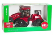 siku 3275, Case IH Quadtrac 600 Tracteur à chenilles, 1:32, métal/plastique, rouge, attelage fonctionnel et barre de remorquage 