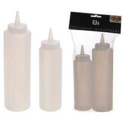 Garneerfles Kunststof 2 Delig Diameter 5cm 5x17.5cm En 5.5x21cmbr