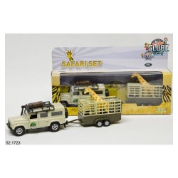Land Rover Defender + remorque girafe