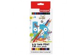 Bruynzeel 12 crayons de couleur Twin Point