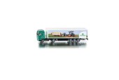 siku 1627, Vrachtwagen met trailer, metaal/kunststof, 1:87, groen, rubberen banden, achterklep kan open