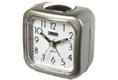 Réveil à quartz plastique gris 7x7cm