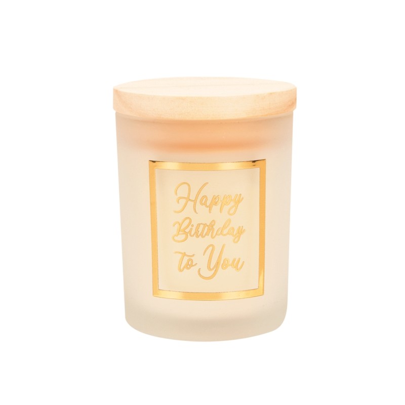 Paperdreams Geurkaars Klein Goud/wit - Happy Birthday
