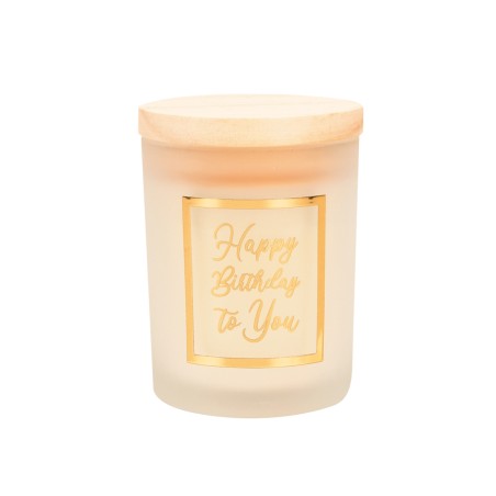 Paperdreams Geurkaars Klein Goud/wit - Happy Birthday