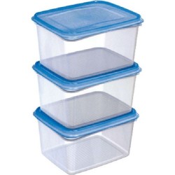 Sunware Club Cuisine Coffret congélateur 1,5 litres transparent/bleu set a3 pièces 17,5x14,9,5cm