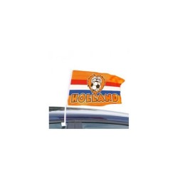 Drapeau de voiture rouge/blanc/bleu Lion Orange