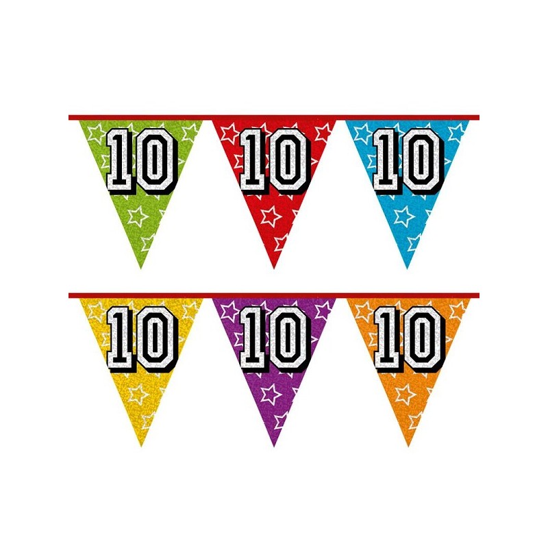 Ligne drapeau Holographique 10 ans 8 mètres