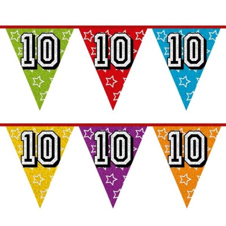 Ligne drapeau Holographique 10 ans 8 mètres