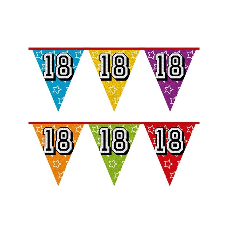 Ligne drapeau Holographique 18 ans 8 mètres