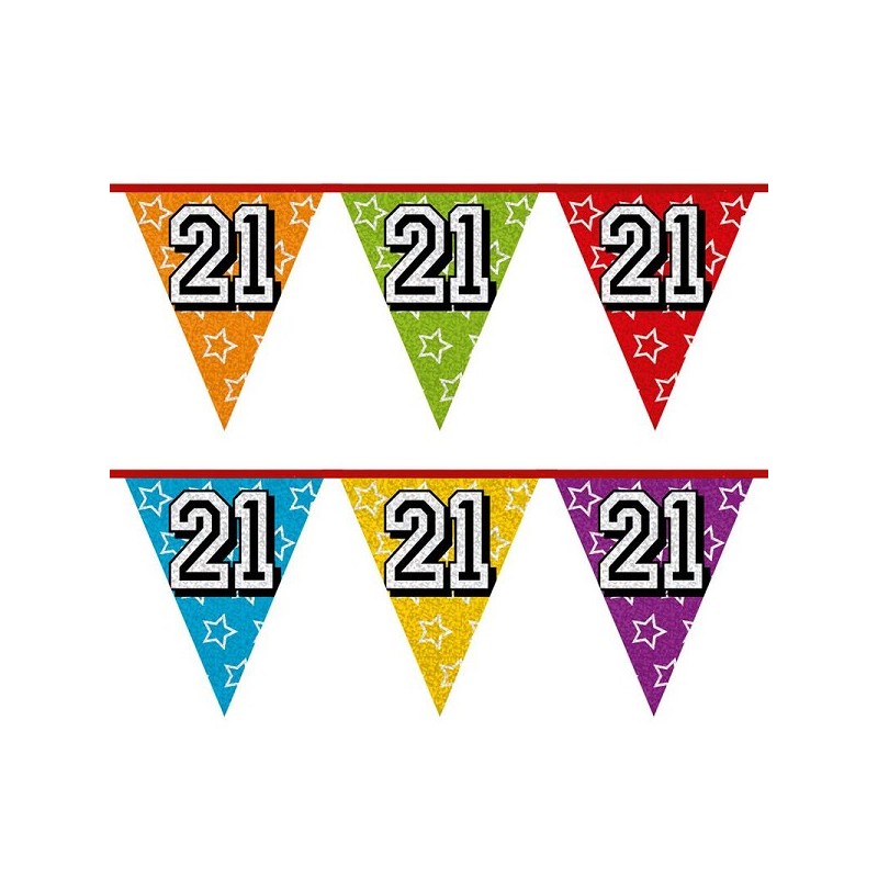 Ligne drapeau Holographique 21 ans 8 mètres